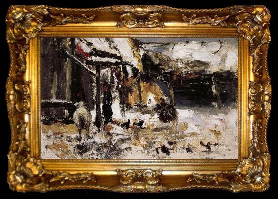 framed  Nikolay Fechin Courtyard, ta009-2